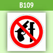Знак «Оружие запрещено», B109 (пленка, 200х200 мм)